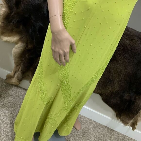 Custom Stunning All Over Beaded Sleeveless Evening Dress - Picture 12 of 16